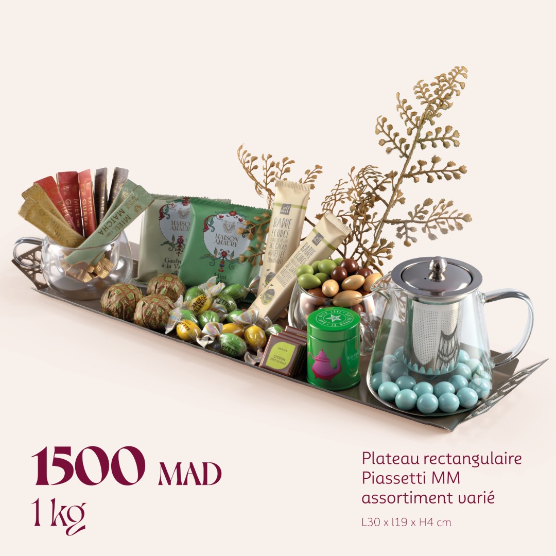 Plateau rectangulaire Piassetti MM assortiment varié